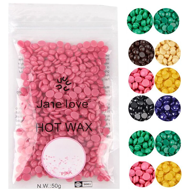 50g Depilatory Wax Hot Film Hard Wax Pellet Waxing Bikini Hair Removal