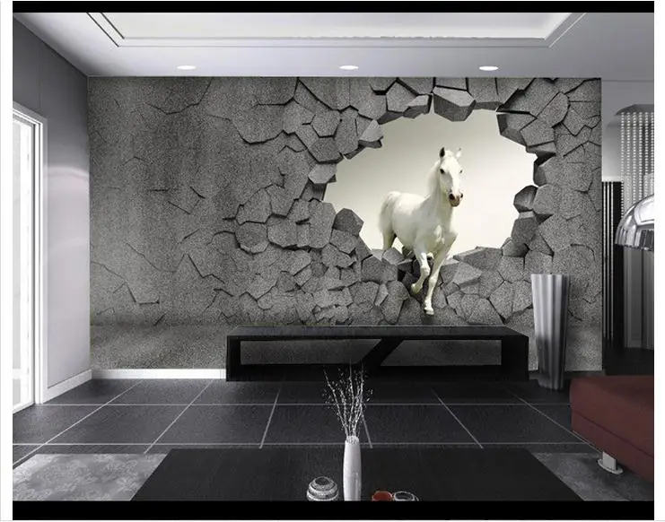 

3D photo wallpaper custom 3d wall murals wallpaper 3 d horse wall TV setting wall picture mural wallpaper home decoration