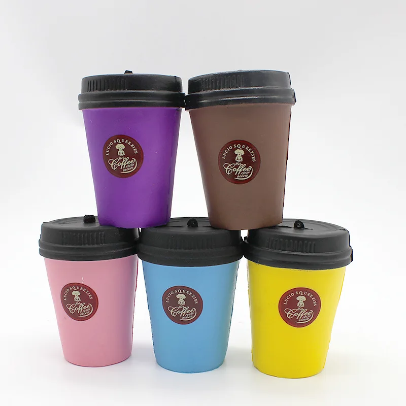 

Squishy Squishe Coffee Cup Stop stress Entertainment Novelty Gag Toys Gadget Stress Relief Practical Jokes Surprise