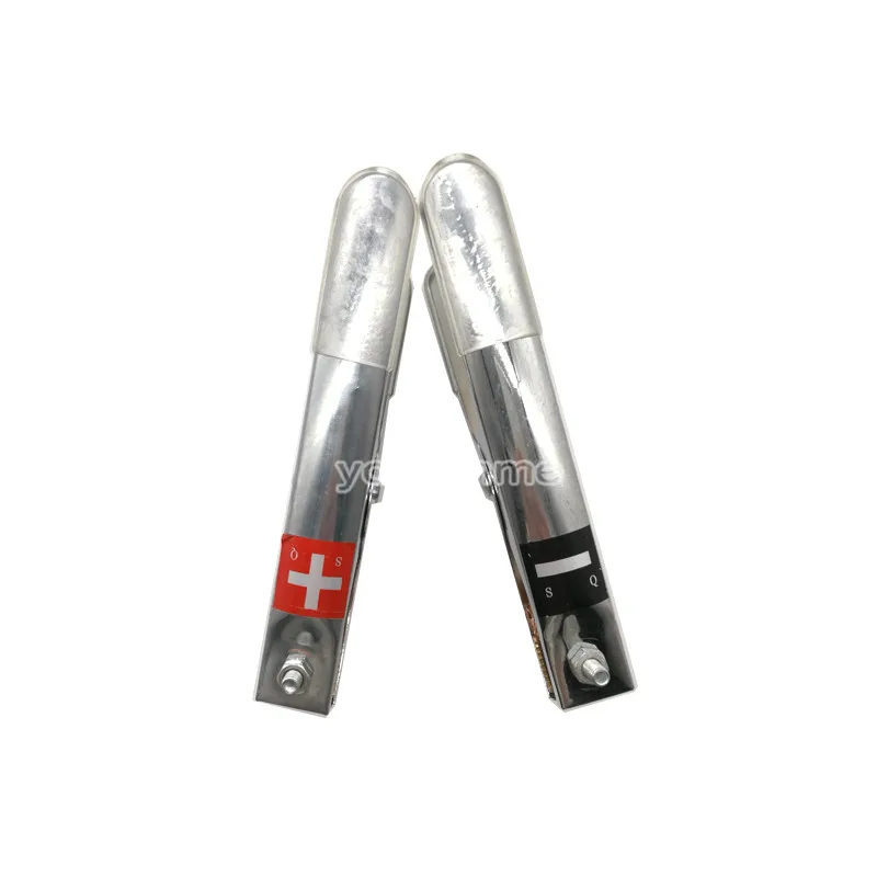 

2pcs Car Battery Charger Clip Size L Nickel Plating Truck Storage Battery Pure Cupper Clamp Connector Ground Lead