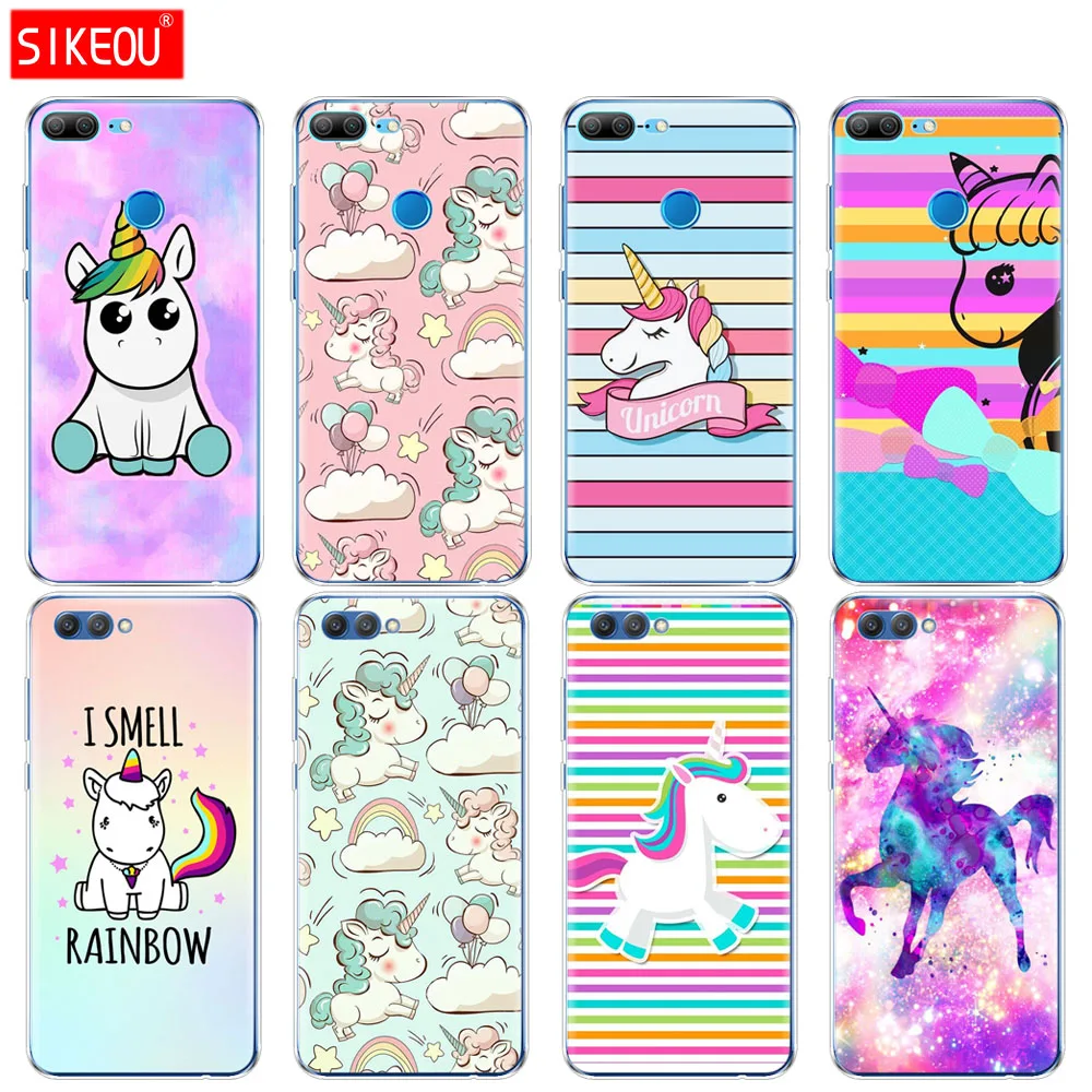 

Silicone Cover phone Case for Huawei Honor 10 V10 3c 4C 5c 5x 4A 6A 6C pro 6X 7X 6 7 8 9 LITE cute Rainbow Unicorn
