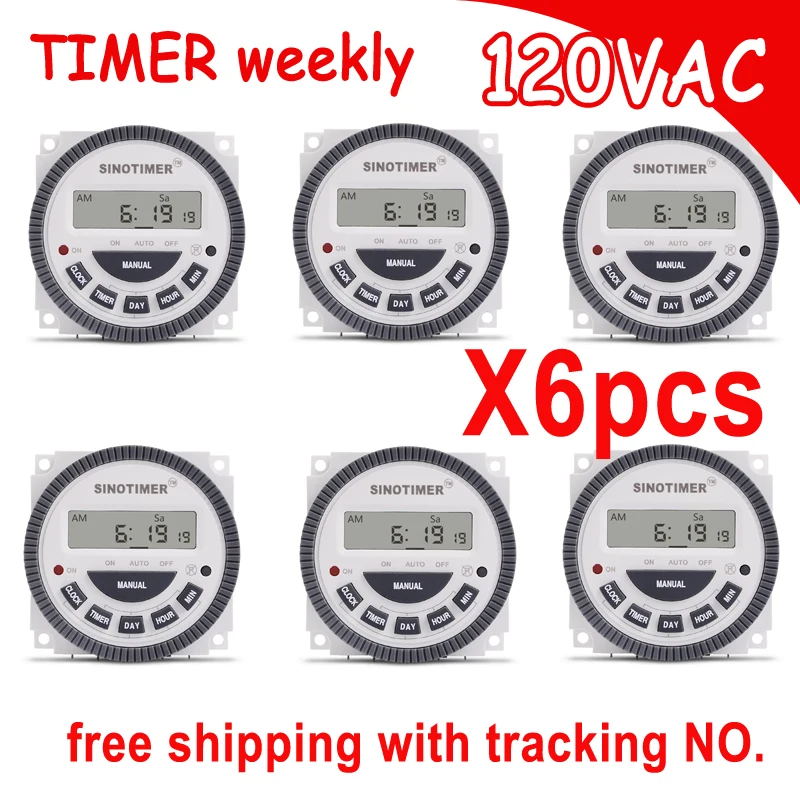 Sinotimer Tm619 120v Timer Switch With Waterproof Cover Input 120vac