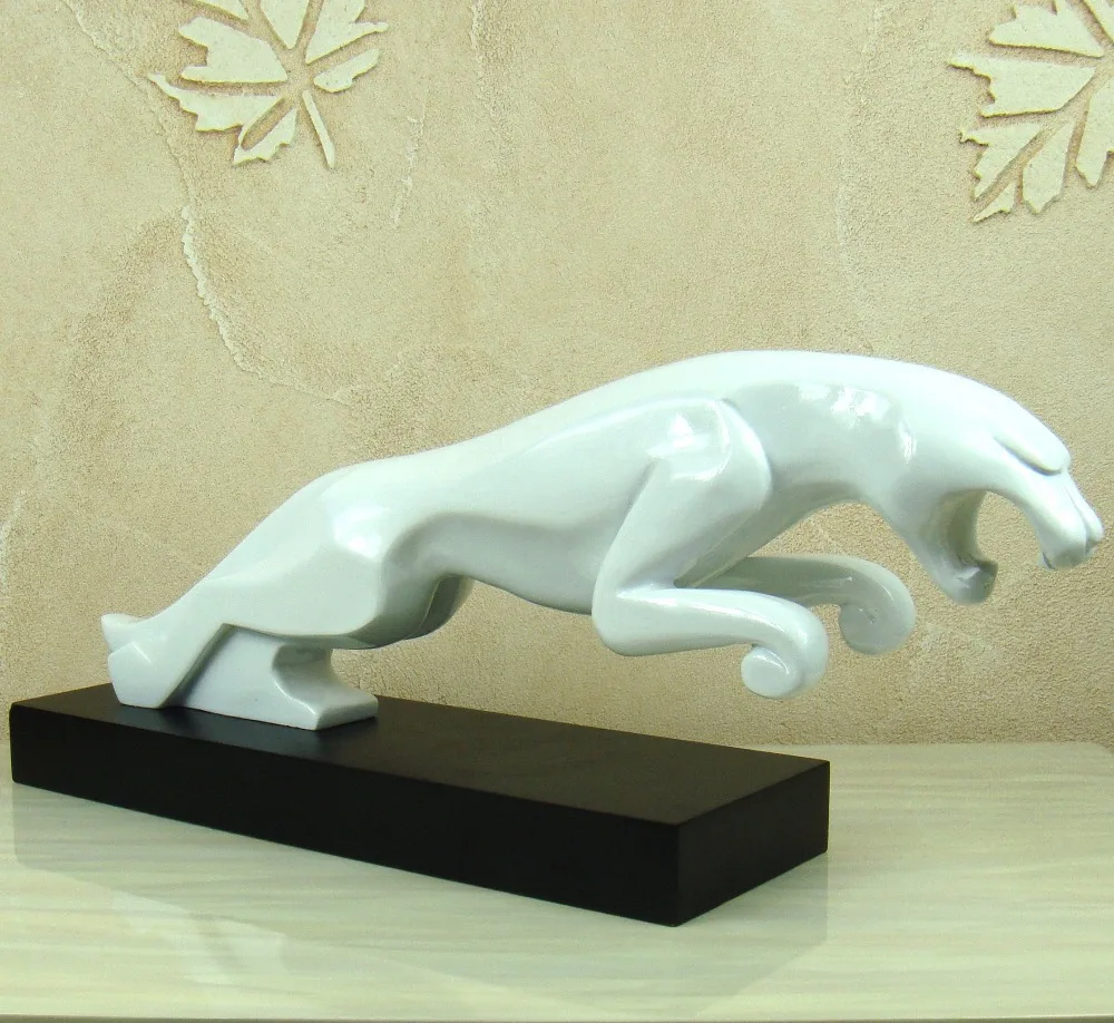 Running Cheetah Sculpture Abstractive Resin Leopard Miniature Statue