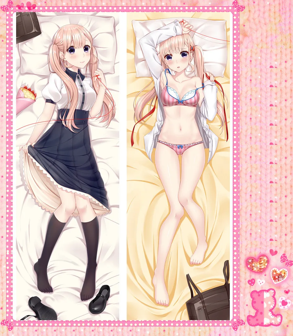 

Anime Cartoon Love and Lies Hugging Peach Skin 2 Way Pillow Case Pillow Cover Pilllowcase Gift 17071