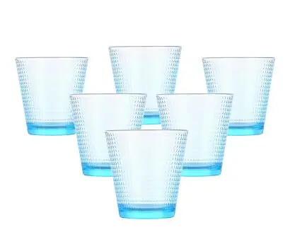 250 мл/330 мл фиолетовый зеленый синий оранжевый стеклянная чашка Хрустальная чашка для домашнего сока многоцветная Питьевая чашка набор кружка для воды - Цвет: I