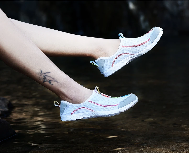 Weweya/водонепроницаемая обувь из сетчатого материала; Мужская Спортивная обувь; женские быстросохнущие морские шлепанцы; обувь для дайвинга, плавания, без шнуровки; пляжные кроссовки