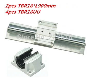 

Support Linear rails Assemblies 2pcs TBR16 -900mm with 4pcs TBR16UU Bearing blocks for CNC Router