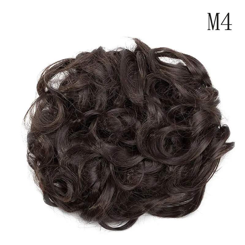 medium brown S-noilite, 1 шт., синтетические волосы, большой пучок, шиньон, два пластиковых гребня, заколки в шиньон, Шеве, волосы - Цвет: medium brown