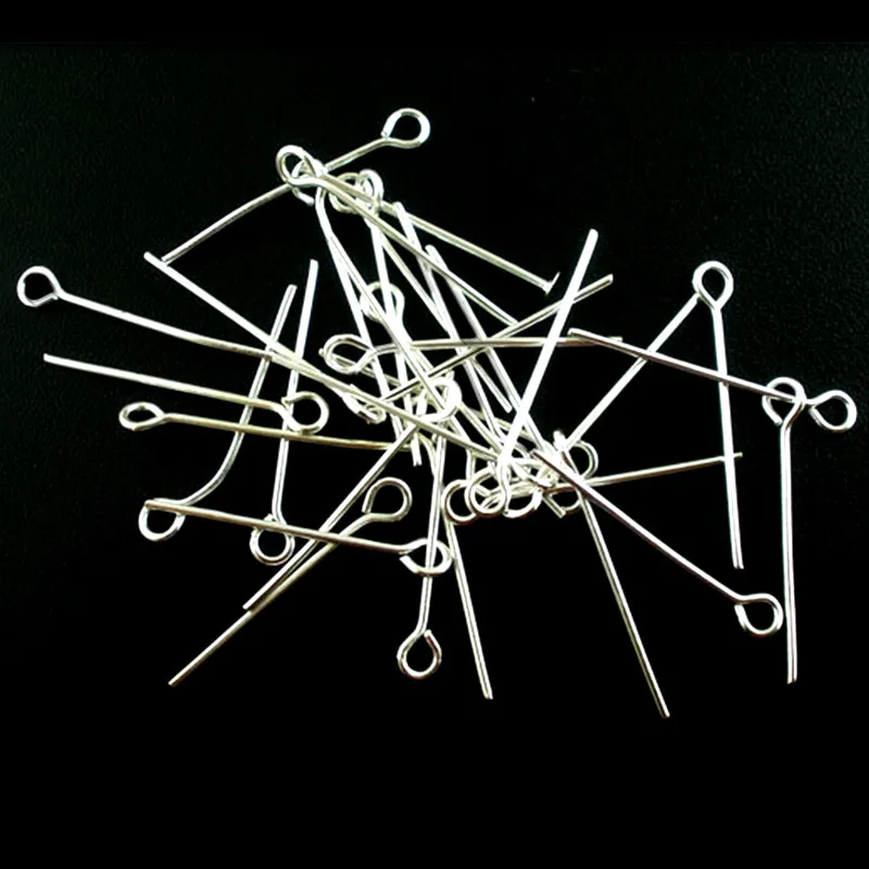 Buy 500Pcs Silver Plated Alloy Eye Pins Jewelry DIY Making Findings 0.7x24mm