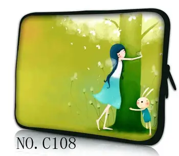 

Green Rabbit & Girl Laptop Sleeve Bag 9.7" for IPAD and IPAD air 12" 13" 14" 15" 17" for MacBook Pro MacBook air dell hp lenovo