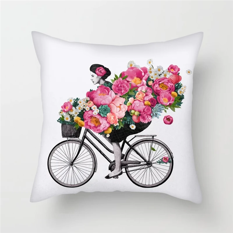 Fuwatacchi Цветочная Подушка, наволочки с цветными цветами, наволочки для дома, дивана, спальни, розовые, красные розы, плюшевые наволочки