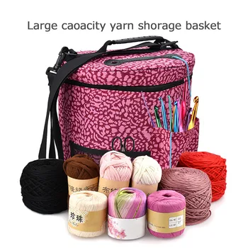 

Home storage bag Oxford cloth bag lightweight portable yarn crochet thread storage manager handbag L0329