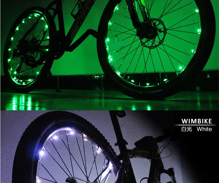 Best Colorful bicycle Motorcycle Bike Tyre Tire Wheel Lights 20 LED Flash Spoke Light Lamp Outdoor Cycling Lights SA-8 24