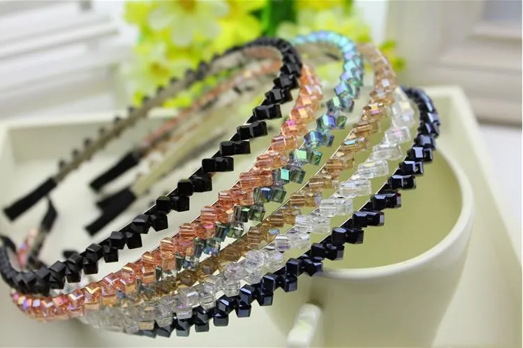 New Fashion Girls Shiny Luxury Rhinestone Hair Band High Quality Diamond Hair Hoop Accessories for Women Crystal Headbands