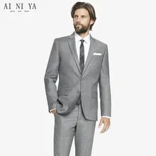Высококачественный индивидуальный костюм платье жениха популярная Свадьба/чистый цвет две пуговицы(пальто и брюки