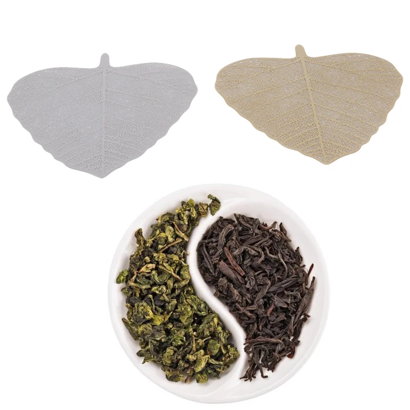 Leaves Shape Tea Infuser Reusable Tea Strainer Teapot Stainless Steel Loose Tea Leaf Spice
