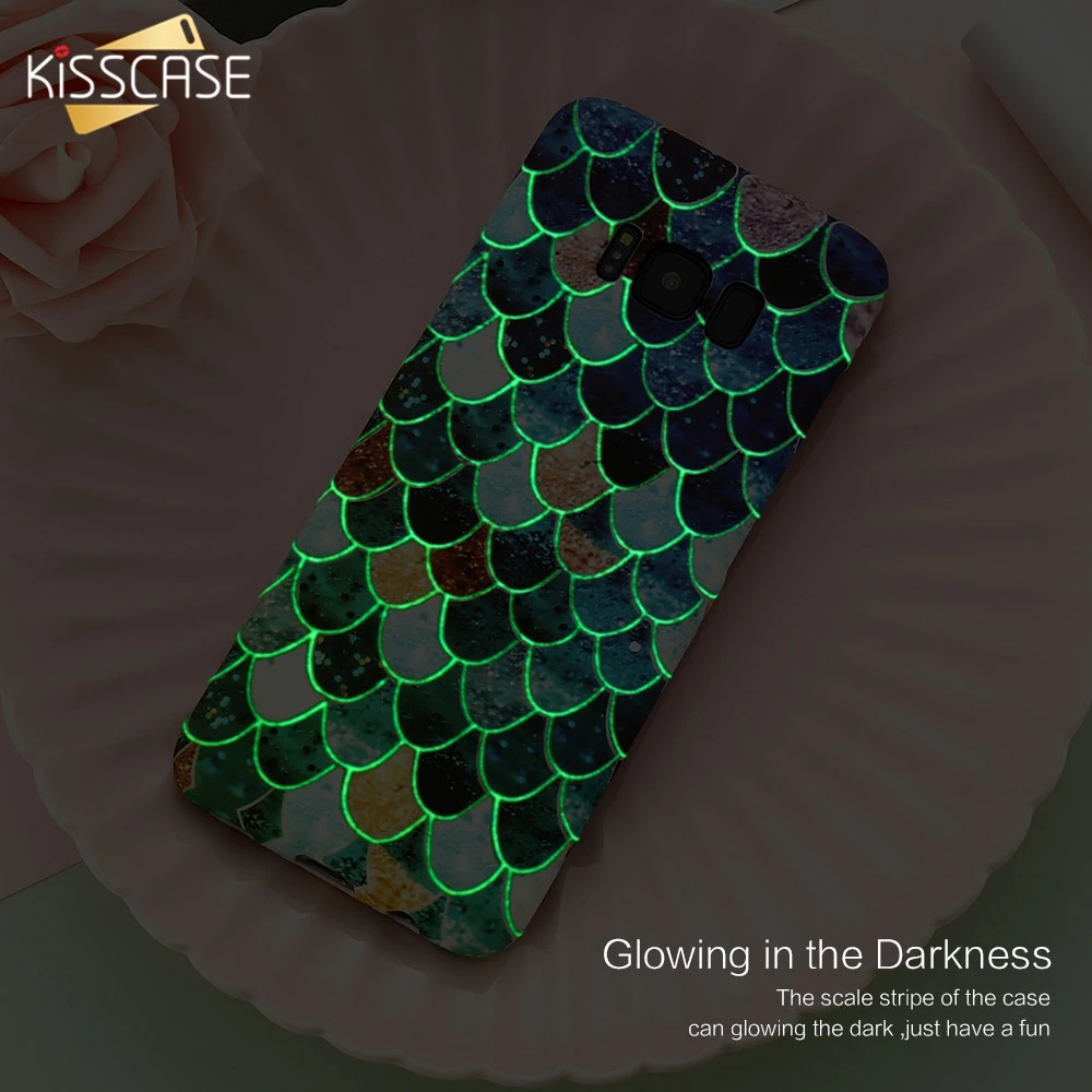 

KISSCASE Luminous Case For Samsung Galaxy Note 10 Note 8 9 S9 S8 Plus Hard PC Colorful Case For Samsung S7 A5 2017 S7 Edge Funda