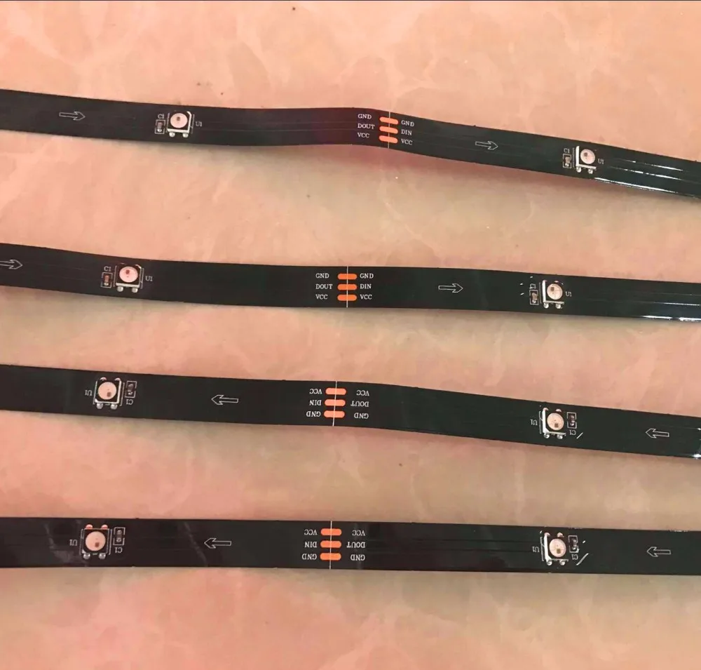 

Addressable 5m 10LEDs/m DC5V WS2812B led pixel strip;non-waterproof;IP33,with 10pixels/M;BLACK PCB