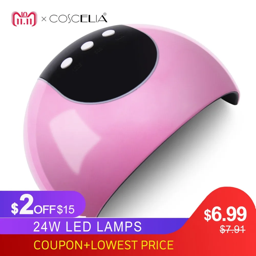 

COSCELIA New Lamp For Nails 24W Dryer Nail UV Lamp USB Nail Dryer Manicure Machine Lamp Ice 8 LEDS