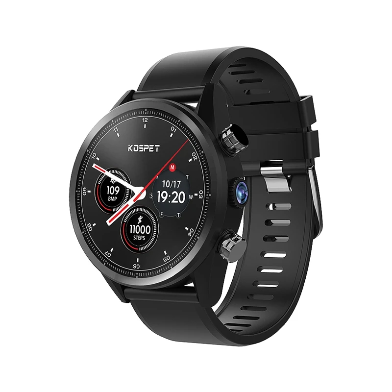 Kospet Hope 4G Bluetooth Android 7.1.1 1,39 дюймов нажмите экран 3 ГБ+ 32 ГБ Ip67 Водонепроницаемый Mt6739 камера Gps бизнес Смарт часы - Цвет: Black