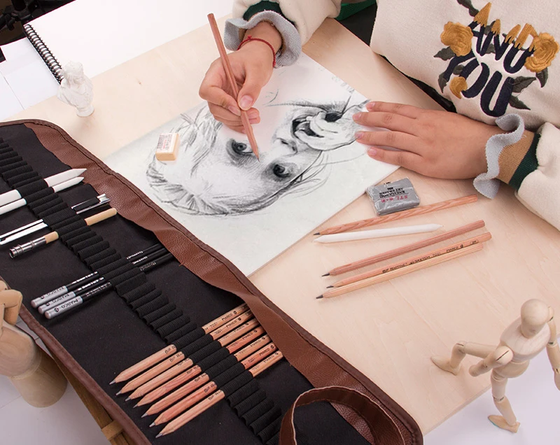 29 шт эскиз карандашом набор детей профессиональные эскизы Набор для рисования дерево карандаш сумки для художника школьников товары для рукоделия