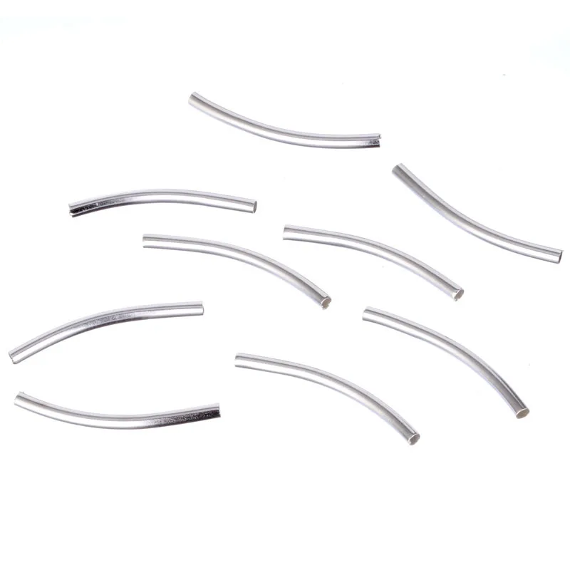 

Hot 50Pcs Gold Silver Color Jewelry Findings For DIY Bracelet Tube Elbows Connectors Necklace Accessories Wholesale