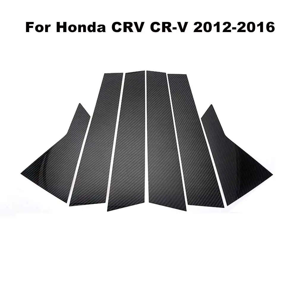 6 шт./компл. оконные стойки из углеродного волокна декоративные наклейки Tirm для Honda CRV CR-V 2012-/ стайлинга автомобилей - Название цвета: White