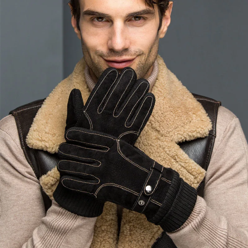 Мужские/женские перчатки из натуральной кожи с сенсорным экраном, теплые перчатки для охоты на открытом воздухе, велосипедные перчатки на открытом воздухе, перчатки на полный палец, перчатки для сноуборда