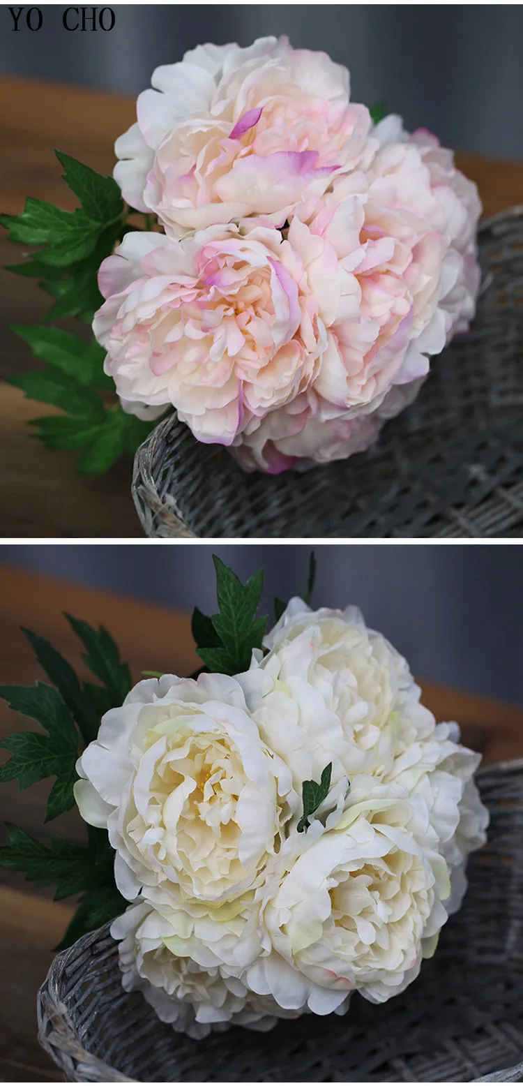 autumn decoration peonies flower bouquet for wedding home decoration (6)