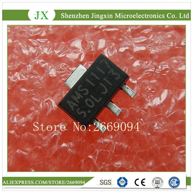

50PCS AMS1117-5.0V AMS1117 LM1117 1117 5.0V Voltage Regulator SOT-89
