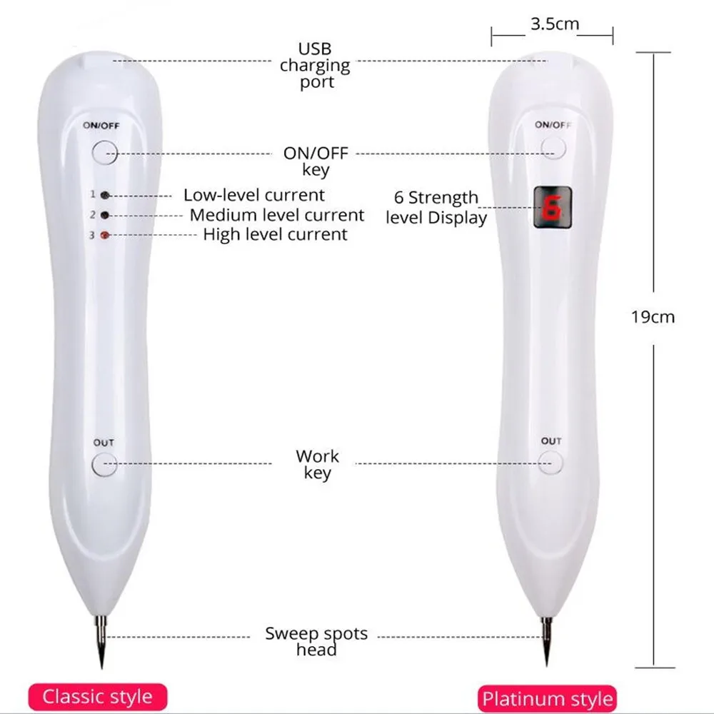 Лазерная машина для удаления веснушек, темное пятно, для лица, бирка бородавки, татуировка, ручка для удаления, уход за кожей, салон красоты, портативное usb-зарядное устройство