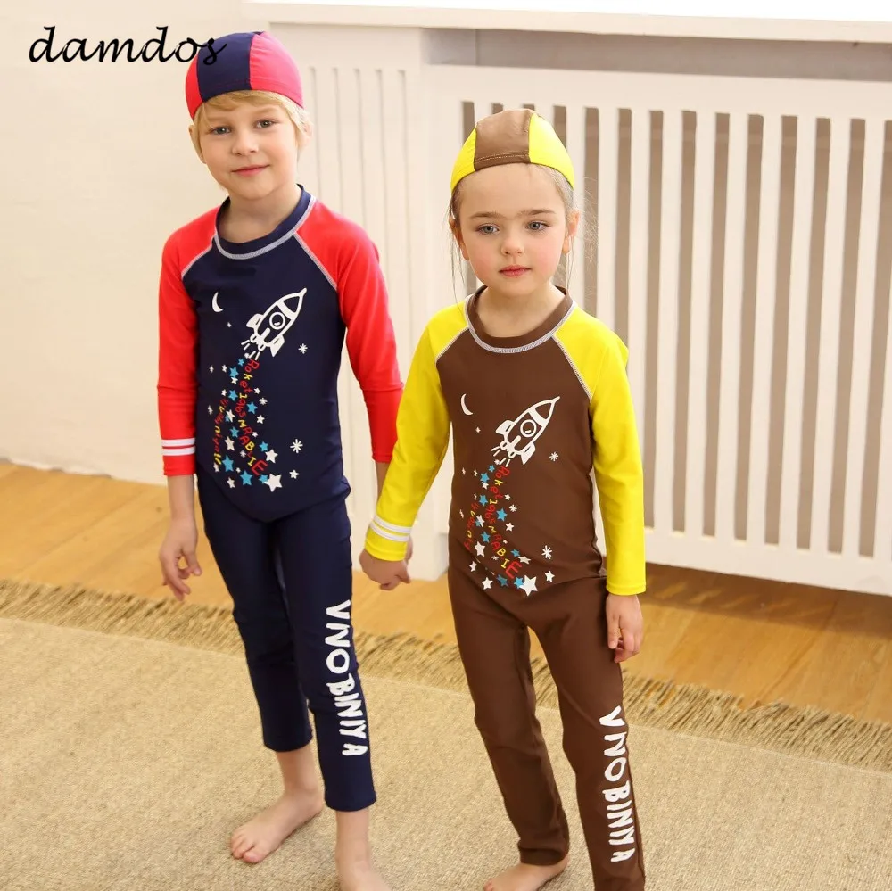 Bikini Children One Piece Suit Swimwear Cover up for Boy Girls Kids
