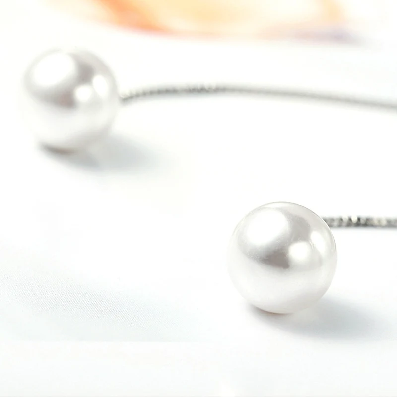2018 Creative Star Streamlined Tassel Long Dangle earrings Silver Plated Imitation Pearl Stud Drop Earrings For Gift (5)