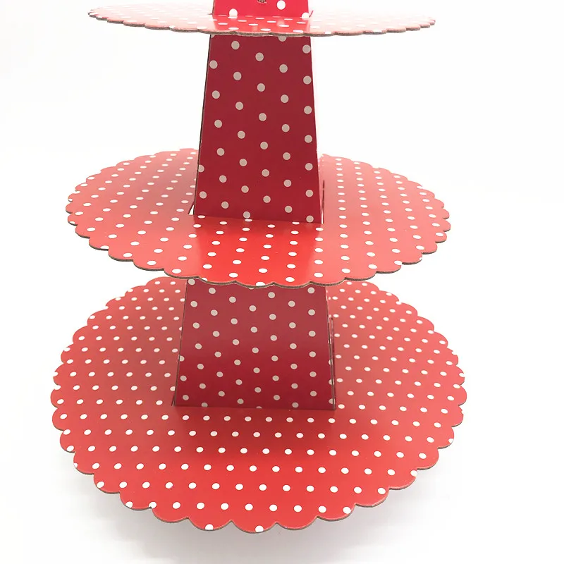 1set red small dots theme cake stand dots cupcake holder baby shower