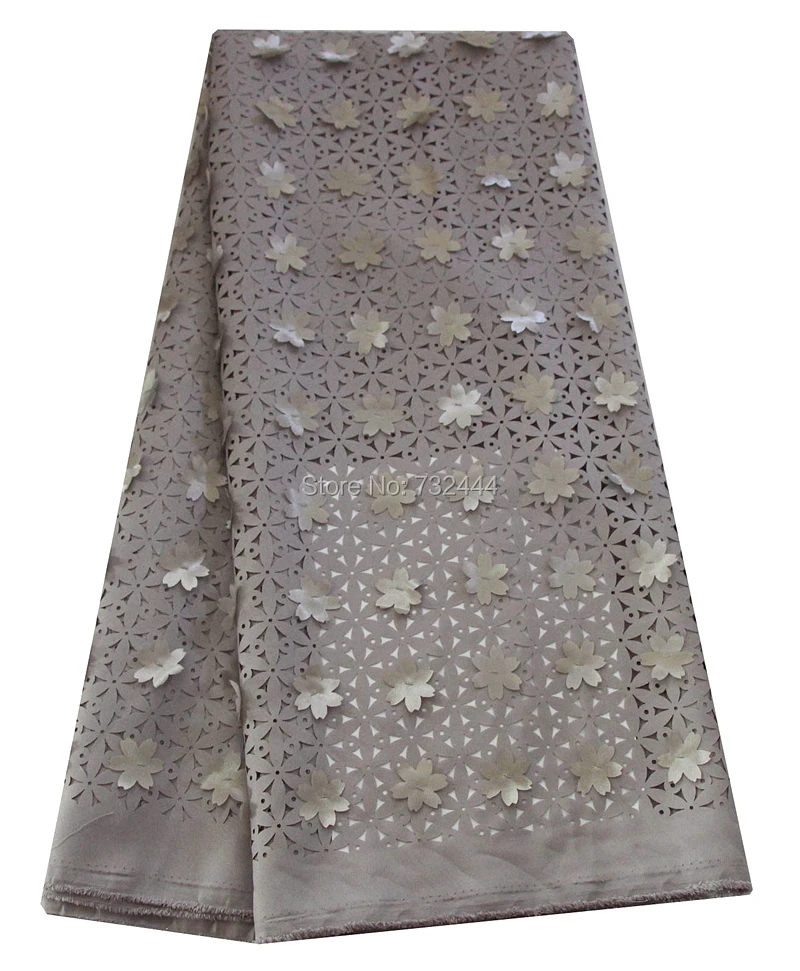 Buy Laser cut 3d lace fabric with flower african lace