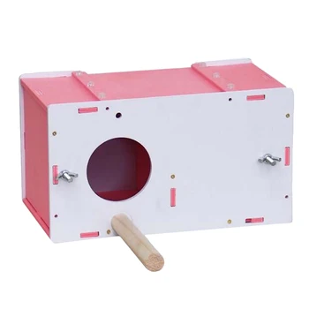 

Cute Pet Bird Breeding Box Parakeet Budgie Cockatiel Breeding Box Nest Isolation Birdhouse Candy Color Nest Box