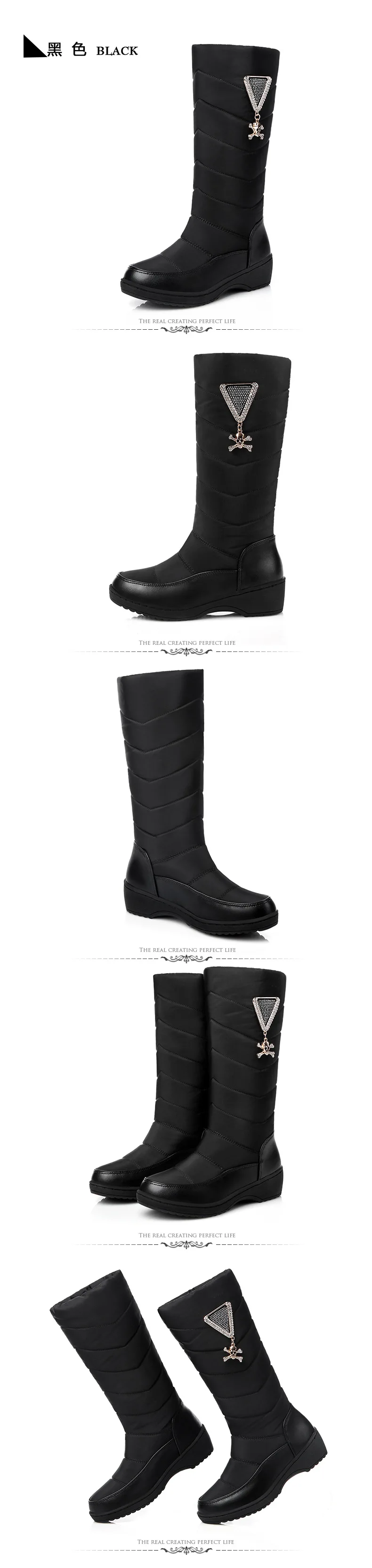LTARTA/; непромокаемые зимние сапоги на пуху; женская бархатная обувь из хлопка; теплые пикантные зимние толстые кашемировые сапоги; HX-75