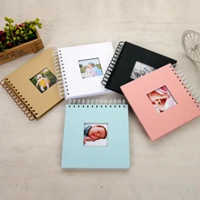 Álbum de fotografia de papel infantil, álbum de fotos de bebê para scrapbooking, fotoálbum de fotos com portafoto