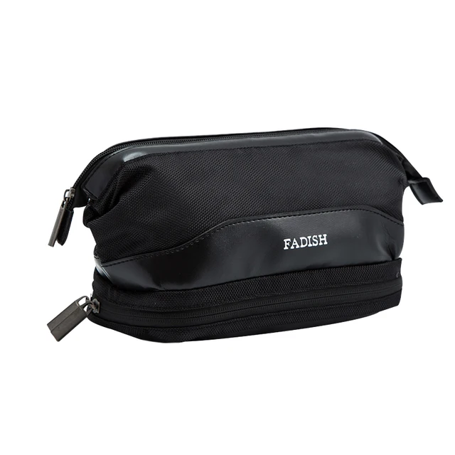 Waterproof Polyester Men Travel Toiletry Bag 2 Compartments Fashion Waterproof Polyester Men Travel Toiletry Bag 2 Compartments Fashion Zipper Cosmetic Women Makeup Organizer