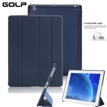 

Case For iPad 2 3 4, GOLP Ultra Slim PU Leather Flip Case Cover Soft TPU Back Magentic Smart Cover For iPad 2 3 4 A1430 A1460