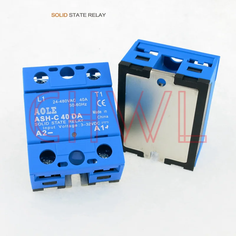 

High Quality 1pcs Solid State Relay Module ASH-C 40DA 40A /250V 3-32VDC Input 24-480VAC Output FREE SHIPPING