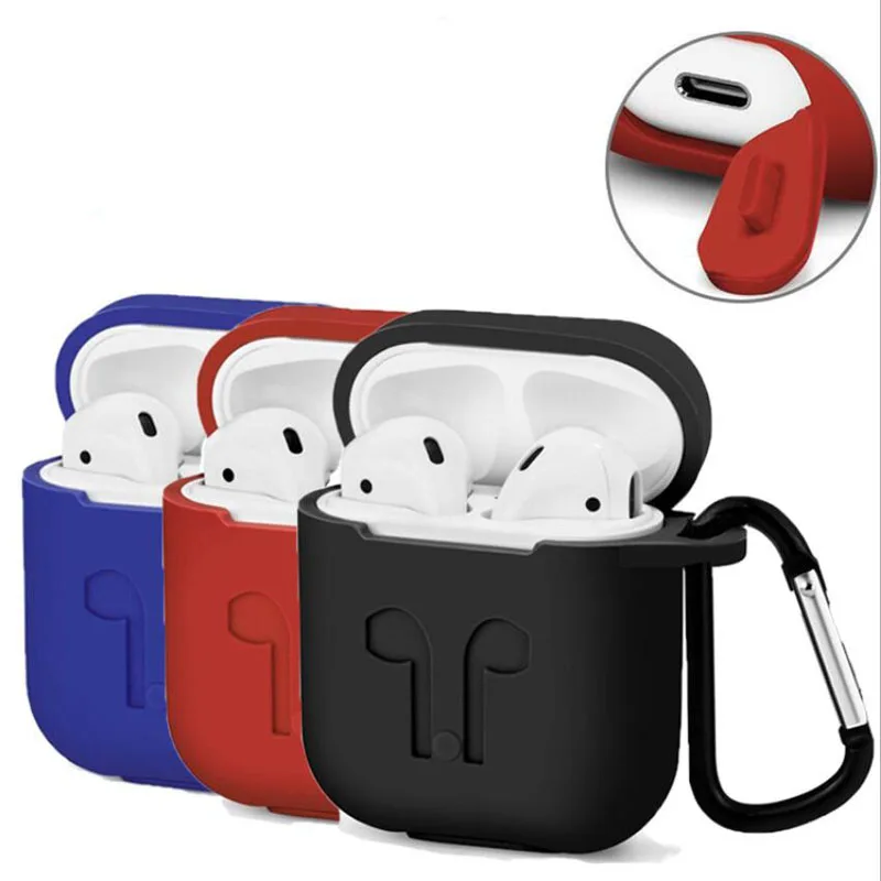 

Soft Silicone Case Earphones for Apple Airpods Bluetooth Wireless Earphone Protective Skin Cover Box for Air Pods Ear Pods Bag