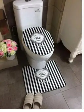 Простой современный коврик для ванной туалета набор u-образный Коврик противоскользящий водопоглощающий машинная стирка