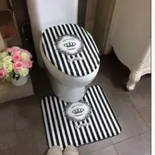 Простой современный коврик для ванной туалета набор u-образный Коврик противоскользящий водопоглощающий машинная стирка