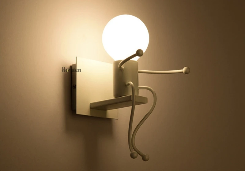 Creative Modern Interior Iron LED Wall Lamps Children Room Wall Sconces Bedroom Bedside Wall Light For Baby Kids Room Luminaire (12)