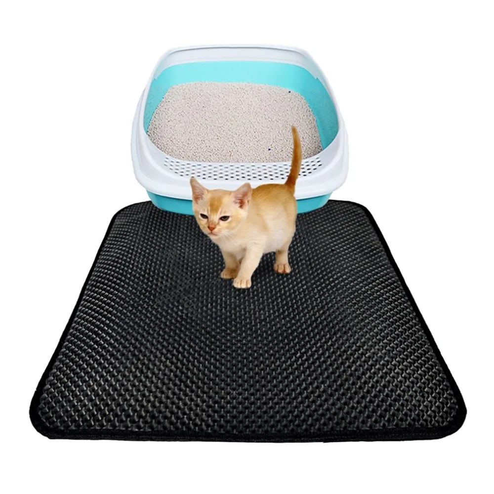 

Waterproof Double-Layer Cat Litter Trapper Mat Soft Washable EVA Cat Litter Mat Pets Cushion High Elastic Cat Bed Drop Shipping