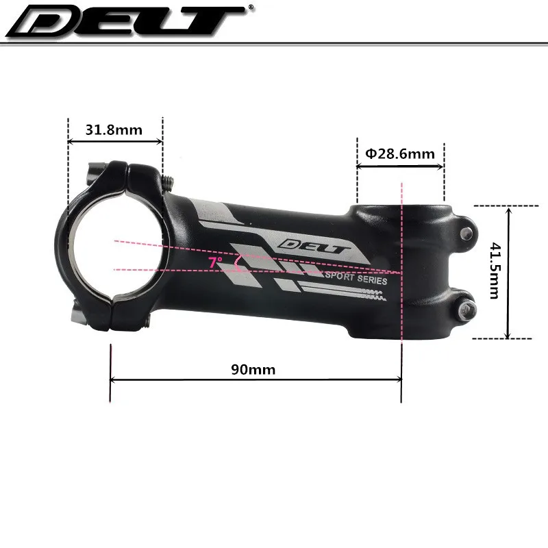 110 г сверхлегкие 1-1/8 MTB шоссейные горные велосипедные стебли 31,8x90 мм Аксессуары для велосипеда черные 7 градусов