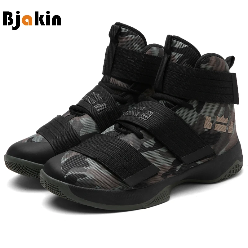 Bjakin Quality Men's Basketball Ankle Boots Rubber Sole Basketball Shoes for Men Court Training