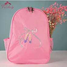 Балетный танцевальный рюкзак с блестками и бантом для девочек, сумка на плечо с вышивкой для детской балерины