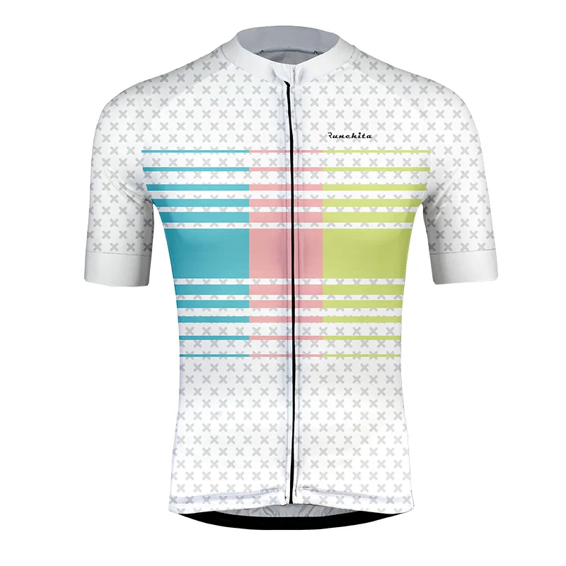 Bretelle ciclismo ropa de hombre, лето, Runchita go pro, комплекты одежды для велоспорта, мужские, с коротким рукавом, для велоспорта, roupa ciclismo - Цвет: Розовый